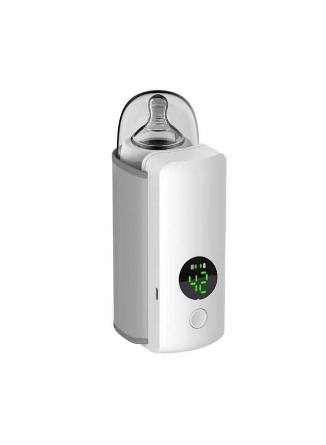 Portable Baby Bottle Warmer USB Rechargeable Wireless Fast Milk Heater & On-The-Go Travel Essential With LED Display - Image 1